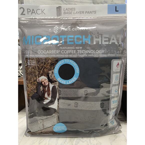 Microtech Heat Base Layer Pants, Black, Comfort Waistband, Women, 2 Sizes, New - Picture 1 of 1